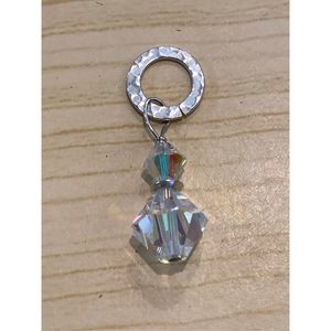 Handmade Austria Crystal with Sterling Silver Ring for Necklace